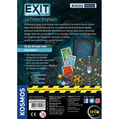Exit Le Trésor Englouti - Jeu de société - Iello