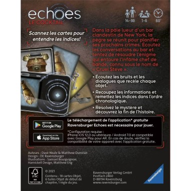 Echoes Le Cocktail - Jeu d'enquête audio - Ravensburger