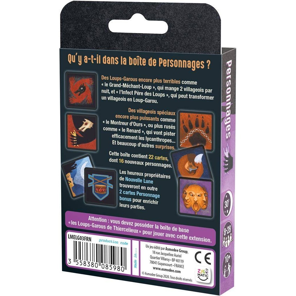 Les LoupsGarous de Thiercelieux Extension Personnages Asmodée