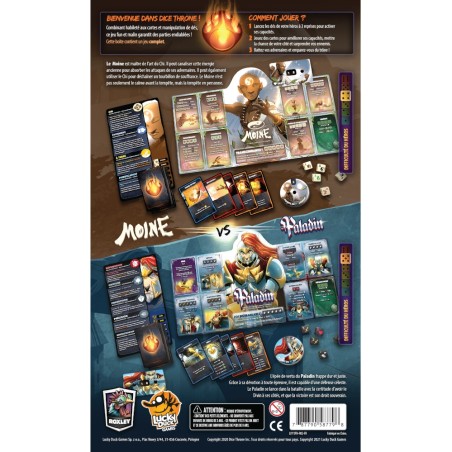 Dice Throne S1 - Moine Vs Paladin - Jeux de société - Lucky Duck Games