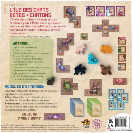 L'Île des Chats - Bêtes et Chatons - Jeux de société - Lucky Duck Games