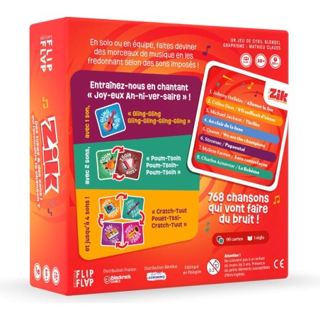 Zik - Nouvelle édition - Jeux de société - Flip Flap Éditions