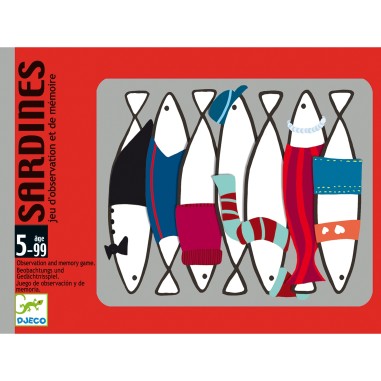 Jeu de carte Sardines - observation et mémoire visuelle - Djeco